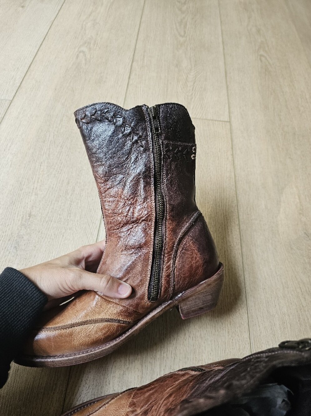 $355 RARE || Bed Stu Colleen Mid Calf Cold Brew Tie Dye Boots 7.5 - Picture 9 of 11